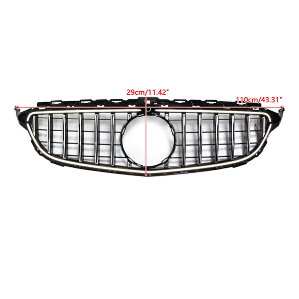 2015-2021 Mercedes-Benz C-Klasse W205 C200 C250 C300 C350 Forkromet forkofangergrill med LED Generisk
