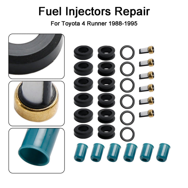 1988-1995 Toyota 4 Runner 3VZE Truck Fuel Injector Reparation Seal Rebuild Kit 4-319 Generic