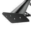 Universal Aluminum Adjustable Double Deck GT Rear Trunk Wing Spoiler Black Generic