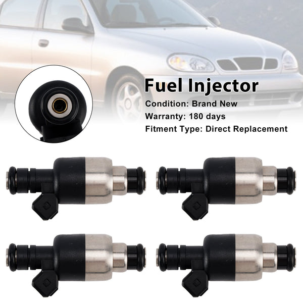 4PCS Fuel Injector 17109450 Fit Daewoo Lanos 1997-2004 Fit Nexia 1995-1997