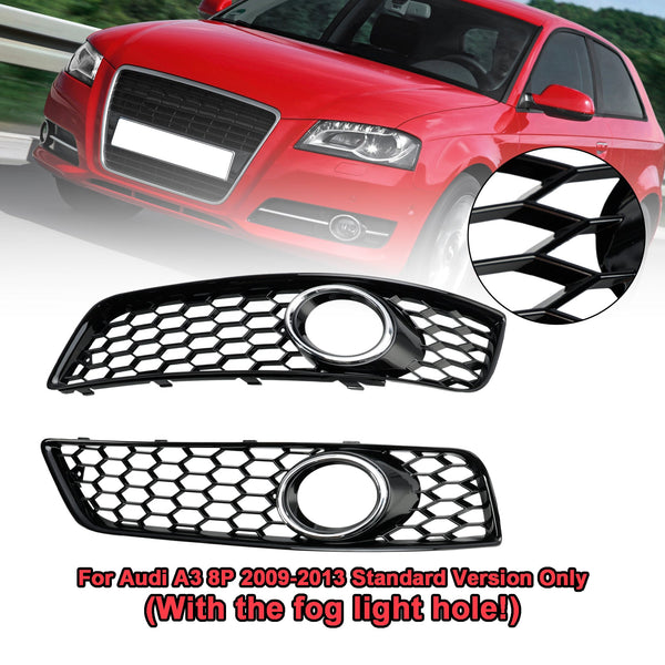 2009-2013 Audi A3 8P Standardversion Honeycomb Bumper Främre Dimljus Grill Grill Cover Generic