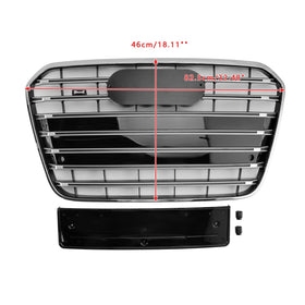 2012–2015 Audi A6 C7 S6 Style Chrome Front Bumper Grille Generic
