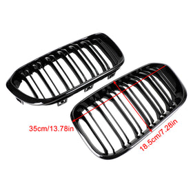 2015-2017 BMW 1 Series F20 Gloss Black Double Front Kidney Grill Grille Generic