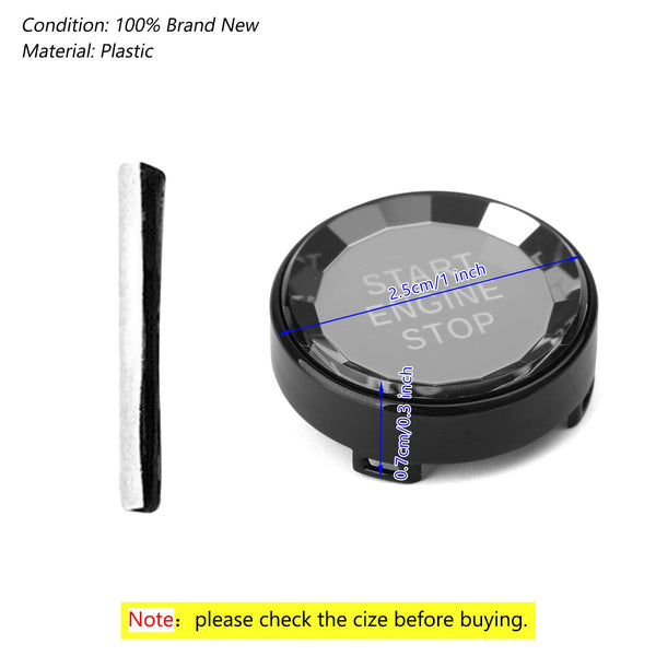 1975-2016 BMW 1-8 Series E81 E82 E87 E88 E21 E30 E36 E46 E90 E91 E92 E93 E28 E34 E39 E60 E61 E24 E63 E64 E23 E32 E38 E65 E66 E31 E85 E86 E89 Start Stop Engine Button Crystal Generic