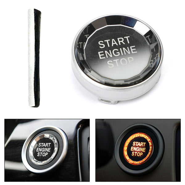 1975-2016 BMW 1-8 Series E81 E82 E87 E88 E21 E30 E36 E46 E90 E91 E92 E93 E28 E34 E39 E60 E61 E24 E63 E64 E23 E32 E38 E65 E66 E31 E85 E86 E89 Start Stop Engine Button Crystal Generic