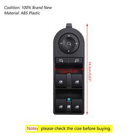 Master Power Window Switch For Opel Astra H GTC Caravan Zafira B 13228877