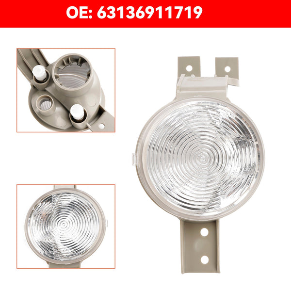 2001.06-2006.09 MINI R50 R53 Par de luz indicadora frontal pisca-pisca lente transparente 63136911720 63136917846 genérico