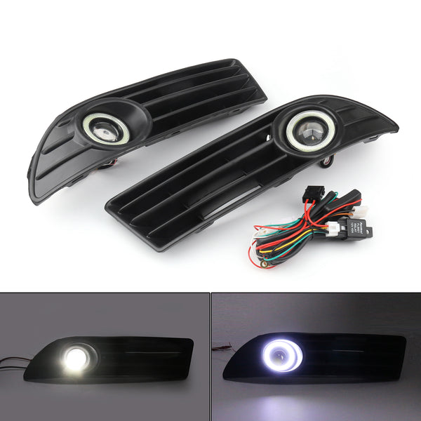 Par de luces antiniebla LED para Volkswagen POLO 2005-2009, parrilla+arnés de cableado, juego genérico