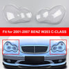 2001–2007 Benz W203 C-Klasse Scheinwerferglasschale Kunststoffabdeckung links + rechts generisch