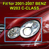 Tampa de plástico da lente do farol esquerda para Benz 2001-2007 W203 Classe C 4 portas