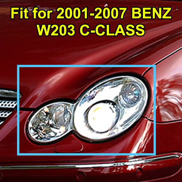 Tampa de plástico da lente do farol esquerda para Benz 2001-2007 W203 Classe C 4 portas