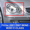 Cubierta de plástico para lente de faro izquierdo, para Benz W203 Clase C de 4 puertas 2001-2007