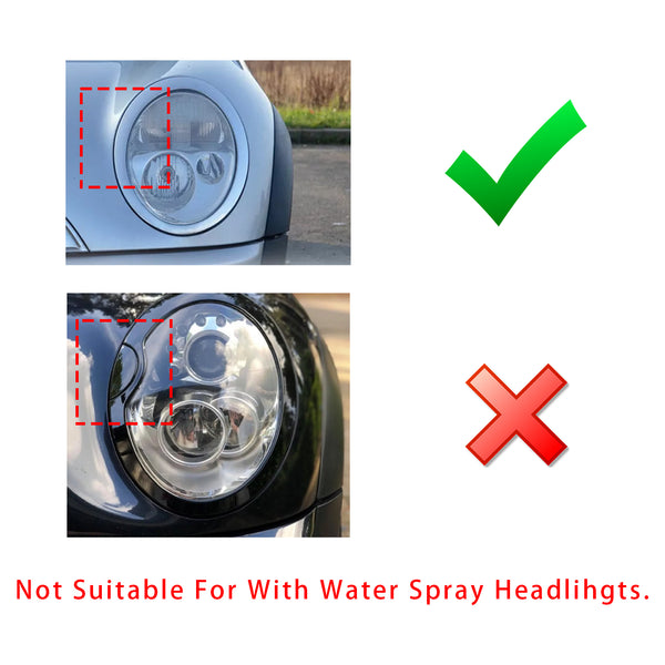 Mini Cooper R50 R53 Links + Rechts Scheinwerferglas Kunststoffabdeckung 63126911701 63126911702