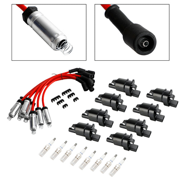 08-16 Chevy Express 2500/3500 Van V8 6.0L 4.8L 8x Ignition Coil+Spark Plug+Wire UF414 CUF414 12573190 GN10165 Generic