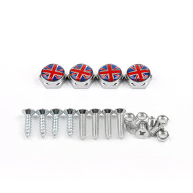 Mini Cooper Union Jack Chrom Metall Nummernschildrahmen Schraubbolzenkappe Generisch