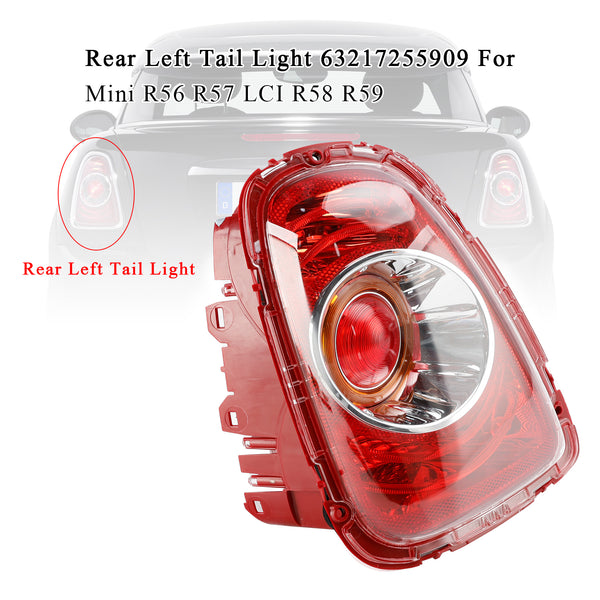 03/2010-11/2013 Mini R56 LCI Rear L+R Tail Light 63217255909 63217255910 Generic