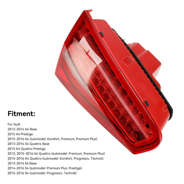 2015-2016 Audi S4 (submodel: Progressiv, Technik) Rear Tail Light Lamp 8K5945105AC Generic