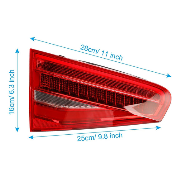 2013, 2015-2016 Audi A4 Quattro (submodelo: Premium, Premium Plus) Lámpara de luz trasera 8K5945101AC Genérico