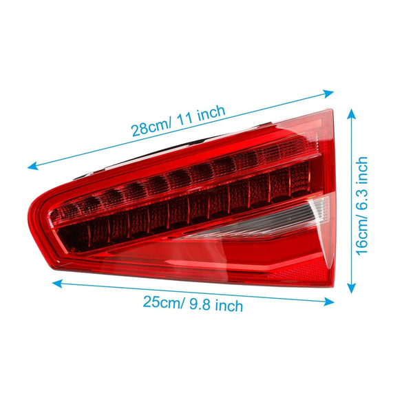 2013, 2015-2016 Audi A4 Quattro (submodelo: Premium, Premium Plus) Lâmpada de luz traseira traseira 8K5945101AC Genérica