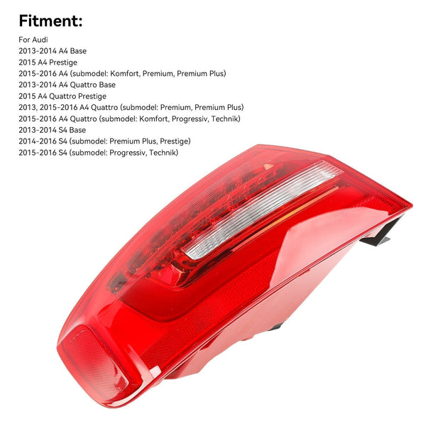 2015-2016 Audi S4 (submodel: Progressiv, Technik) Rear Tail Light Lamp 8K5945105AC Generic