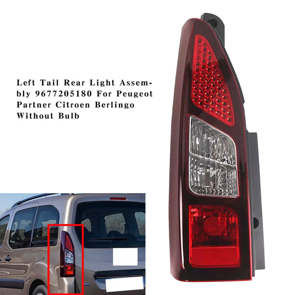 2012-2018 Peugeot Partner Citroen Berlingo Left+Right Tail Rear Light Assembly 9677205180 9677205080 Generic