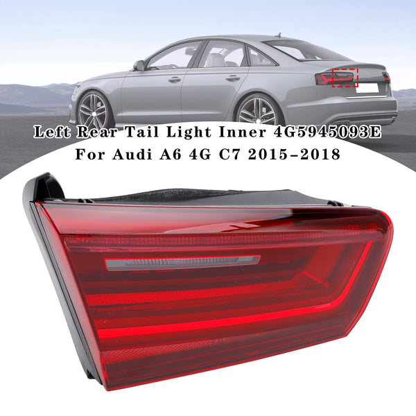 2015-2018 AUDI A6 4G C7 VENSTRE+HØJRE PAR Baglysets indre 4G5945093E 94E Generic