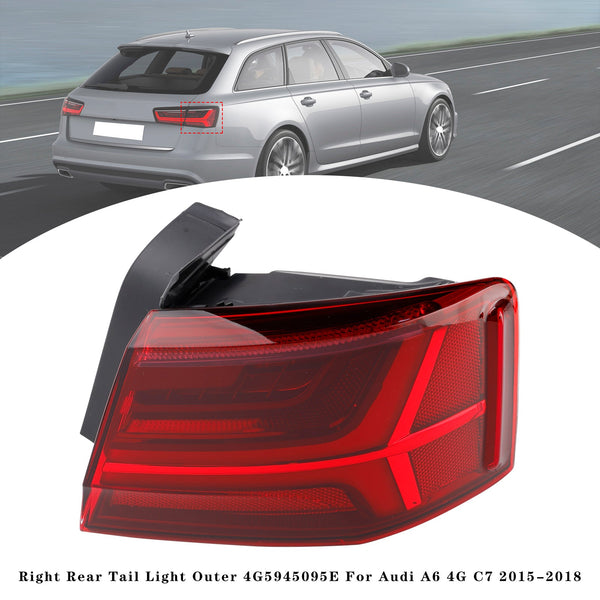 2015-2018 Audi A6 4G C7 Vlevo+pravý pár zadní ocasní světlo vnější 4G5945095E 96E generic