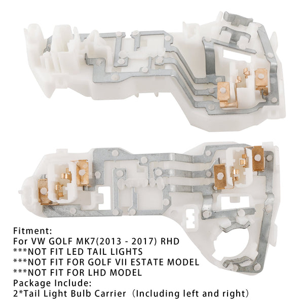 2013-2017 VOLKSWAGEN GOLF MK7 2PCS Inner Tail Light Bulb Carrier N/S RHD 5G0945259A/60A Generic