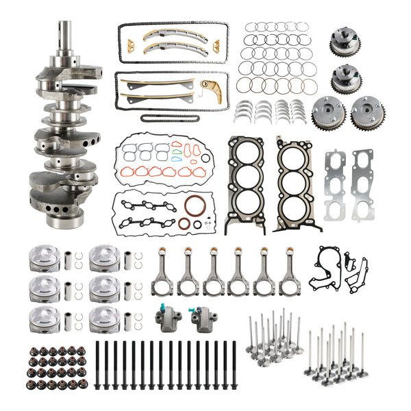 Kit de révision de reconstruction de moteur Hyundai Santa Fe 3,3 L G6DH 3,3 L 2013-2019 avec tiges de vilebrequin et synchronisation générique