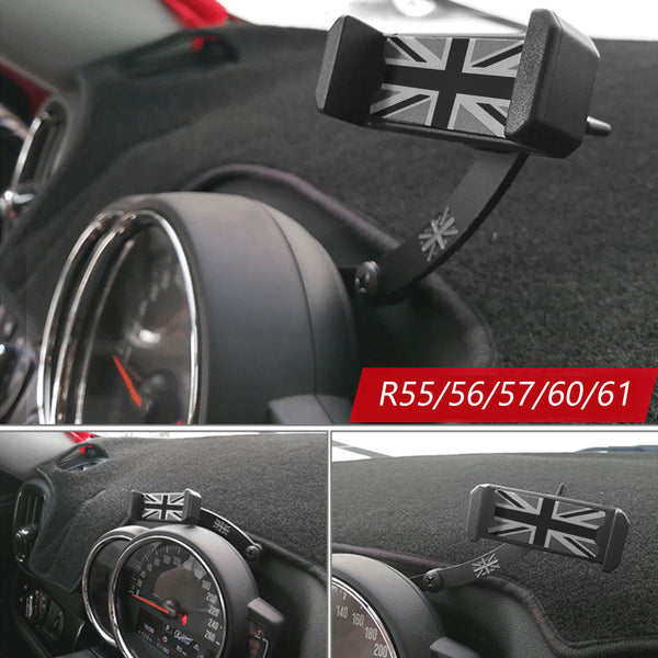 Mini Cooper R55 R56 R57 R60 R61 Union Jack Suporte dobrável para celular para carro cinza genérico