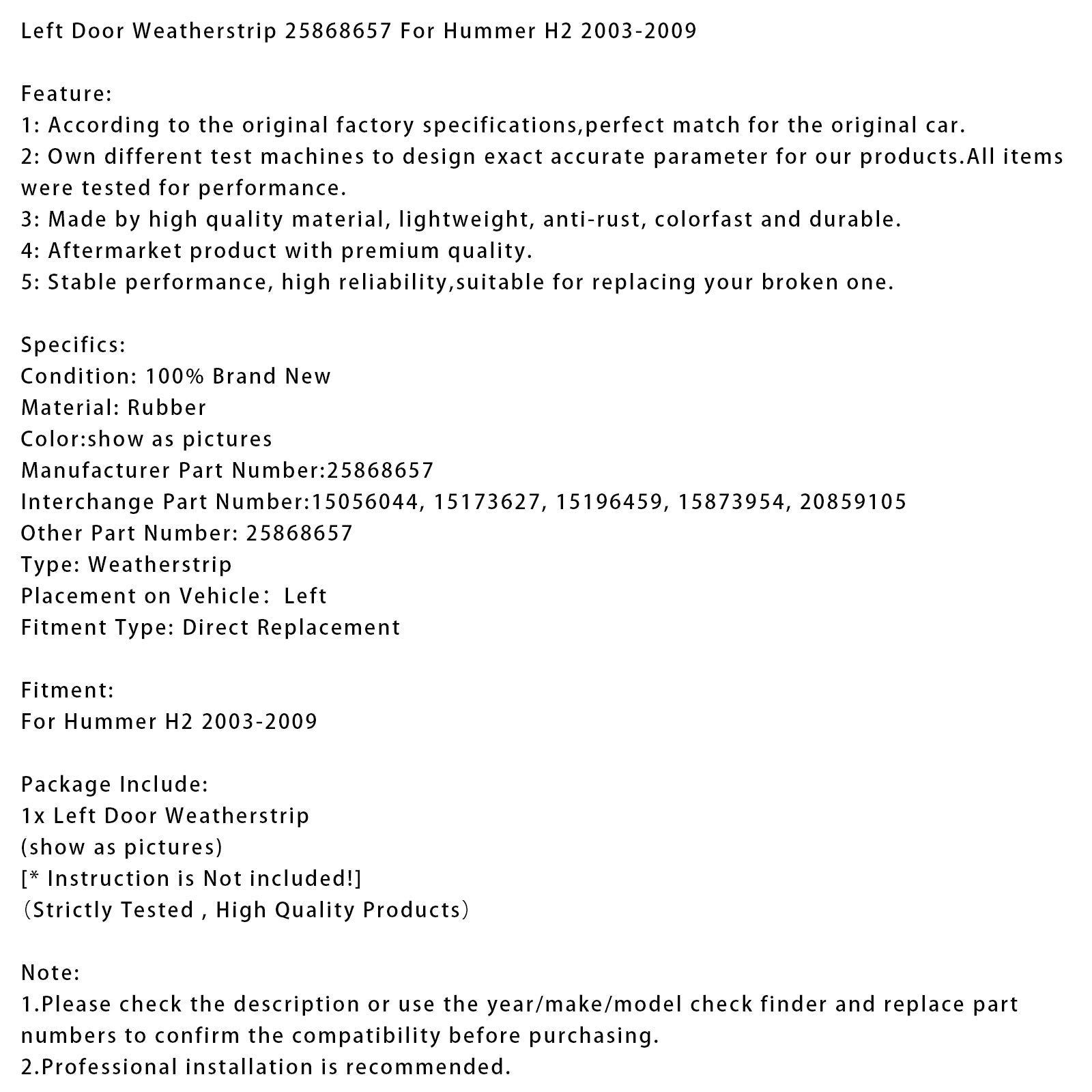 Levá+pravá dveřní lišta 25868657 25868658 pro Hummer H2 2003-2009