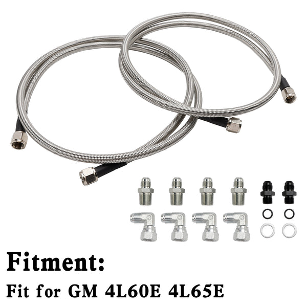 GM 4L60E 4L65E Kit de linhas de resfriamento de transmissão automática 6-AN Kit de linha de mangueira genérico