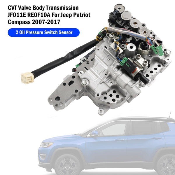 2006–2017 Jeep Compass F/4WD L4 2.0L & 2.4L CVT Ventilkörpergetriebe JF011E RE0F10A F1CJA 33470