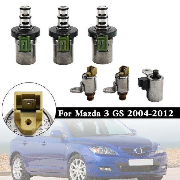 2004–2012 Mazda 3 GS Limousine 4-türig 2.0L 48420K-R 4F27E 6-teiliges Getriebe-Magnetventil-Set, generisch