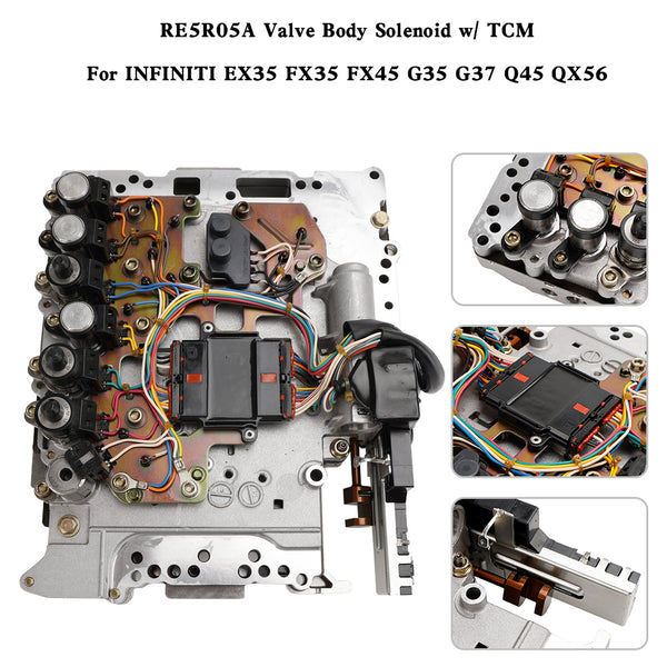 2008-2010 Infiniti Ex35 RE5R05A Solenoide de cuerpo de válvula con TCM genérico