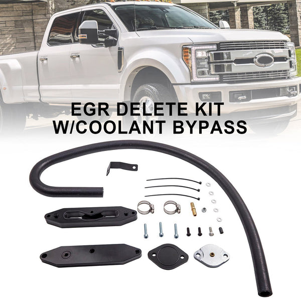 2011-2023 Ford 6.7L F250 F350 F450 Super Duty Powerstroke Diesel EGR Kit de eliminación con derivación de refrigerante genérico