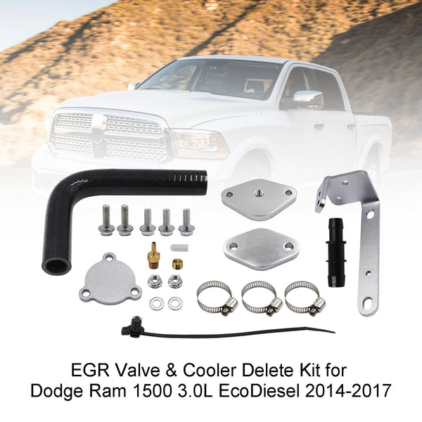 Kit de exclusão do resfriador de válvula EGR para 2014-2017 Dodge RAM 1500 3.0L EcoDiesel