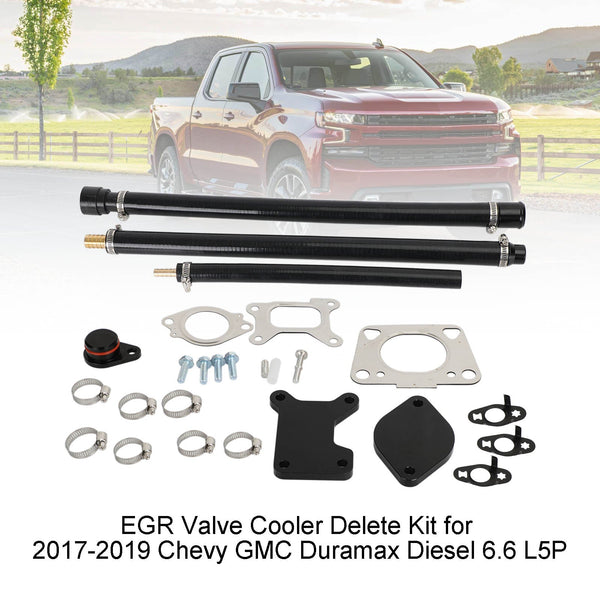 Kit de exclusão do resfriador de válvula EGR para 2017-2023 Chevy GMC Duramax Diesel 6.6 L5P