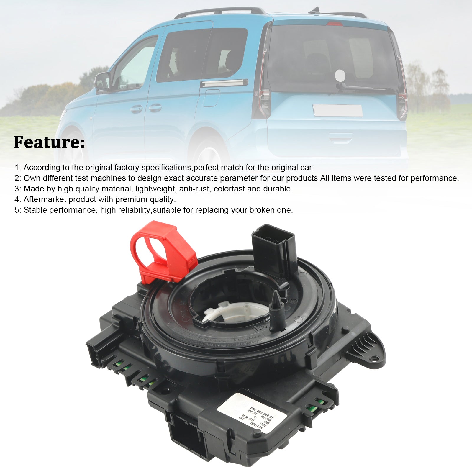 Module de ressort d'horloge de régulateur de vitesse Skoda Yeti 2014-2018 5K0953569BF 5K0953569BC