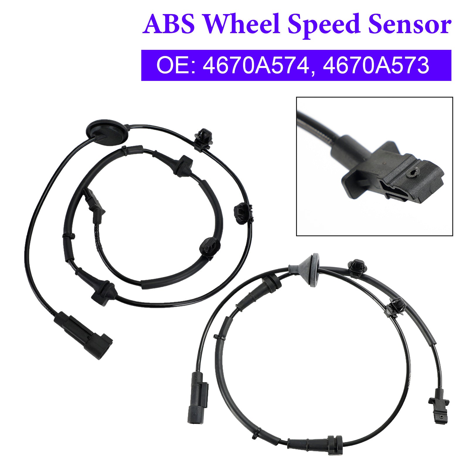 2013-On MITSUBISHI ASX (GA_W_) 2.2 Di-D 2Pcs Rear Left & Right ABS Speed Sensor 4670A574 4670A573