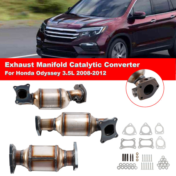 Ensemble de convertisseurs catalytiques gauche, droit et arrière Honda Pilot 3,5 L 2009-2015 45131 45132 16447 générique