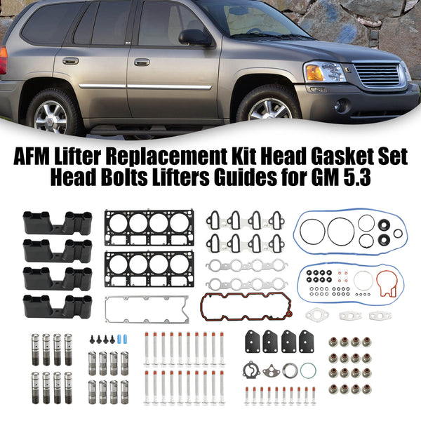 2007-2013 Chevy Avalanche 5.3L 5328CC Valve AFM Lifter Replacement Kit Head Gasket Set Head Bolts Lifters Guides Fedex Express