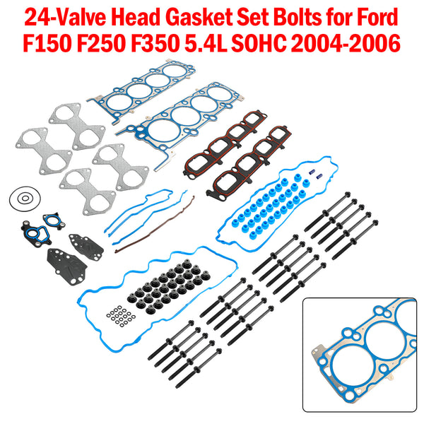 2004-2006 Ford F150 F250 F350 5.4L SOHC 24 válvulas Conjunto de parafusos de junta de cabeça HS26306PT ES72798 Genérico