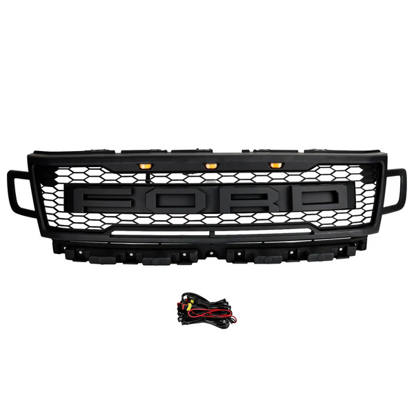 Ford Expedition 2018-2021 Front Bumper Grill Grill Raptor Style W/LED