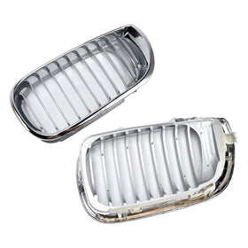 Front Kidney Hood Grille Grill For BMW E46 3 Series 4 Door 2002-2005 Chrome