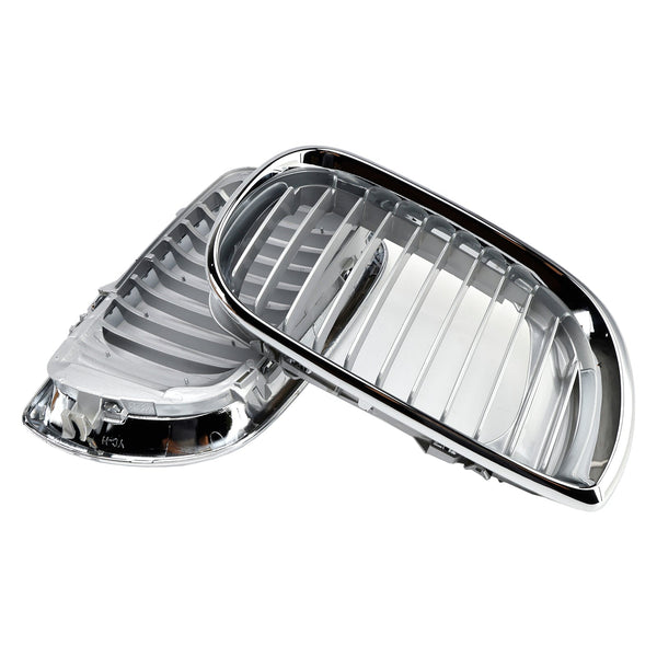Front Kidney Hood Grille Grill For BMW E46 3 Series 4 Door 2002-2005 Chrome