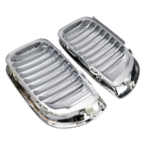 Front Kidney Hood Grille Grill For BMW E46 3 Series 4 Door 2002-2005 Chrome