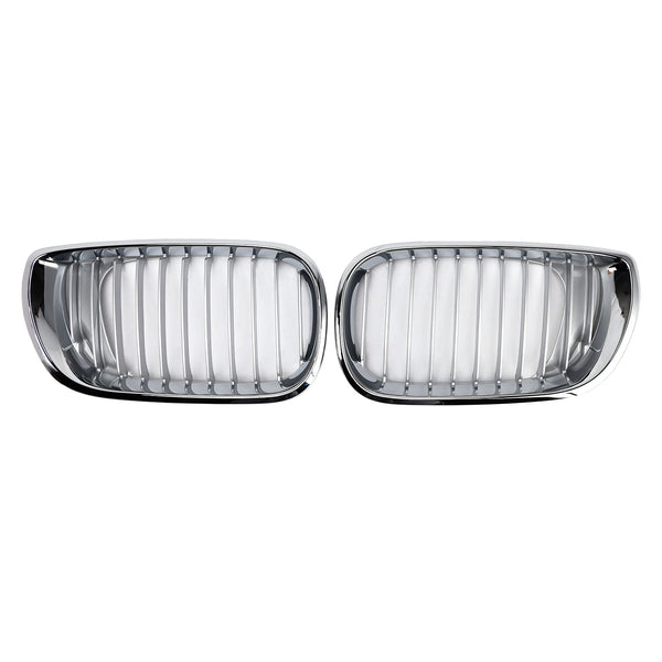 Front Kidney Hood Grille Grill For BMW E46 3 Series 4 Door 2002-2005 Chrome
