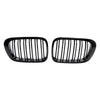 Dubbele Lijn Voorkap Grille Grills Glanzend Zwart Voor 1998-2001 BMW E46 2-Deur Generiek