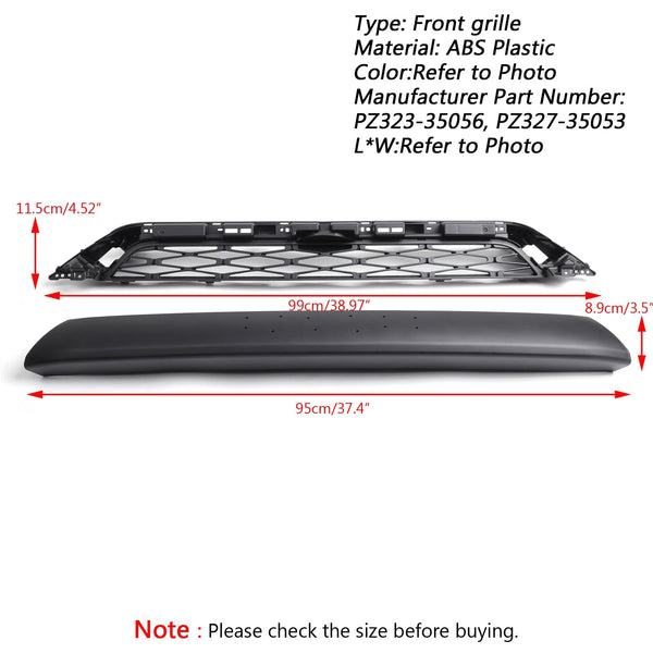 No Need to drill Version 2014-2019 Toyota 4Runner TRD PRO 2pcs Front Bumper Grill+Black/Red  Generic